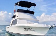 Cancun fishing charter if you don't fish you don't pay Bertram 31ft 6 pax 25P5