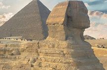 8-Hour Private Tour of the Pyramids & Egyptian Museum & Bazaar in cairo .