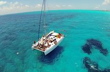 Catamaran Party on the Caribbean Sea to Isla Mujeres