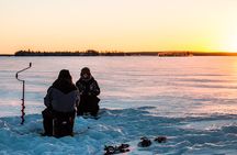 Ice Fishing by Snowmobile from Rovaniemi