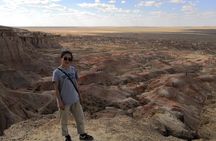 Majestic Gobi Desert with Chinggis Khan Statue