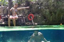 Tulum coba and cenote swim drinks included