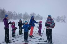 Skiing in winter wonderland