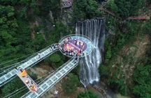 Guangzhou Tour to Gulong Gorge Glass Skywalk Bridge and waterfall