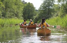 Premium guided Canoe Tour in lake Plateliai Handcrafted inventory and picnic set