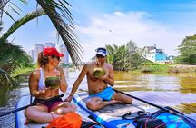 Paddling to explore the historic Vietnam War Rach Chiec jungle, 