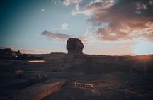 Camel Ride at Giza Pyramids during sunset