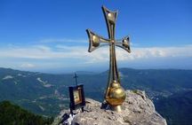 Nine Cross Mount, Shaori Lake & Nikortsminda church, from Kutaisi