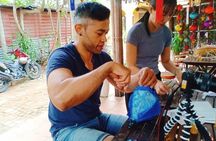 Tour to Tra Que Vegetable Village, Silk Weaving & Lantern Making Class 