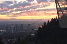 Aerial Tram Ride with Doughnuts at Sunrise in Portland Oregon