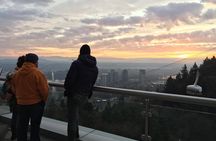Aerial Tram Ride with Doughnuts at Sunrise in Portland Oregon