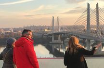 Aerial Tram Ride with Doughnuts at Sunrise in Portland Oregon