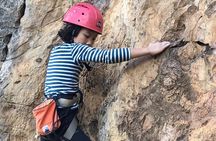 Rock Climbing guiding, top rope climbing includes full climbing gears and shoe.
