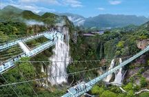 Private Tour to Gulong Canyon with Glass Bridge and Water Falls from Guangzhou 