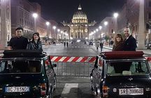 Rome Ancient tour by Night in Mini Vintage Cabriolet with drink