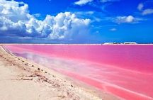 Natural Pink Lake Coloradas Transportation Included from Tulum