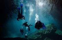 2 tanks Cenote Diving Adventure in Tulum for Certified Divers