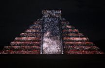 The majestic night show of kukulkan in Chichen Itza Valladolid & Cenote included