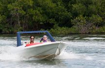 Speedboat tour in Cancun with snorkel and sightseeing in manglars