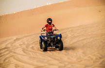 Exclusive Sunrise Desert Safari with Camel Ride Sand Boarding Dune Bashing