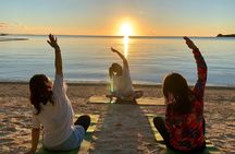 Private beach yoga where you can feel nature and the earth on Ishigaki Island