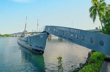 Battleships of WWII at Pearl Harbor Departing from Waikiki