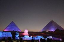 Sound and Light Show at Giza Pyramids and local dinner