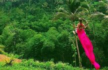 Bali romantic floating breakfast - jungle swing - monkey forest - Ubud art shop.