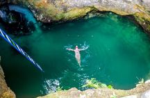 Blue Hole Mineral Spring, Ricks Cafe, 7 Mile Beach and Shopping Private Tour