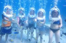 Boracay Island Hopping + Hot Kawa + Parasailing + Helmet Diving 
