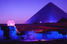 Sunset Camel Ride and Light Show from Cairo