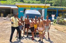 Explore Montego bay Jamaica toMartha Brae Rafting &Blue Hole Tour