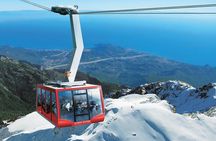 Tahtali cable car, 2350 m above sea level ! From Antalya