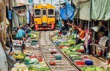 Train Market and Floating Market half day tour