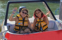 Live the AMAZING EXPERIENCE driving your own Speedboat and Snorkel in CANCUN.