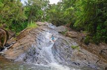 Yunque Rainforest River Rope Swing with Waterslide and Beach Tour