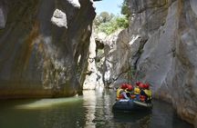 Gorges of Tiberius in rubber dinghy, Unesco Geopark site