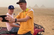 ATV QUAD BIKE with pyramids view 
