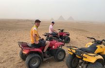 ATV QUAD BIKE with pyramids view 