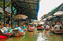 Grand Palace, Damnoen Floating Market & Maeklong Railway Market Tour – Full Day
