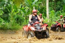 Jungle ATV Quad Bike Through Gorilla Face Cave