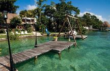 Magical BACALAR TOUR with Pontoon Boat ride. (Transportation + Breakfast + Food)