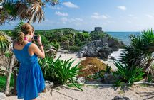 4 PLACES 1 DAY Tour to Coba and Tulum Ruins, Cenote and Playa del Carmen.
