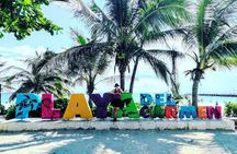 4 PLACES 1 DAY Tour to Coba and Tulum Ruins, Cenote and Playa del Carmen.