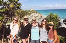 4 PLACES 1 DAY Tour to Coba and Tulum Ruins, Cenote and Playa del Carmen.