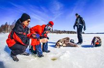 Snowshoe Trip for Ice Fishing - Saariselkä