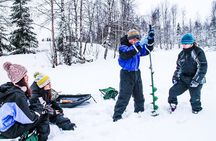 Snowshoe Trip for Ice Fishing - Saariselkä
