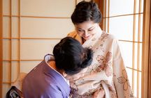 Tea ceremony experience with simple kimono in Okinawa