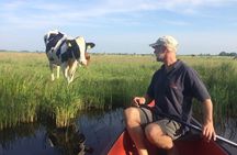 Fresh nose tour with the canoe through the nature near Amsterdam