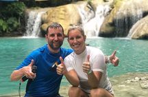 Dunns river waterfalls + blue hole waterfall tour from Ocho Rios 